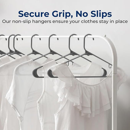 SereneLife 150 Pack Plastic Hangers, Lightweight, Space Saving Clothes - Image 3