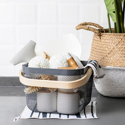 AJIODA Metal Mesh Steel Basket, Storage Organizer Basket Multi-functional - Image 4