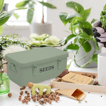 Seed Storage, Metal Seed Box, Seed Storage Organizer Box - Image 4