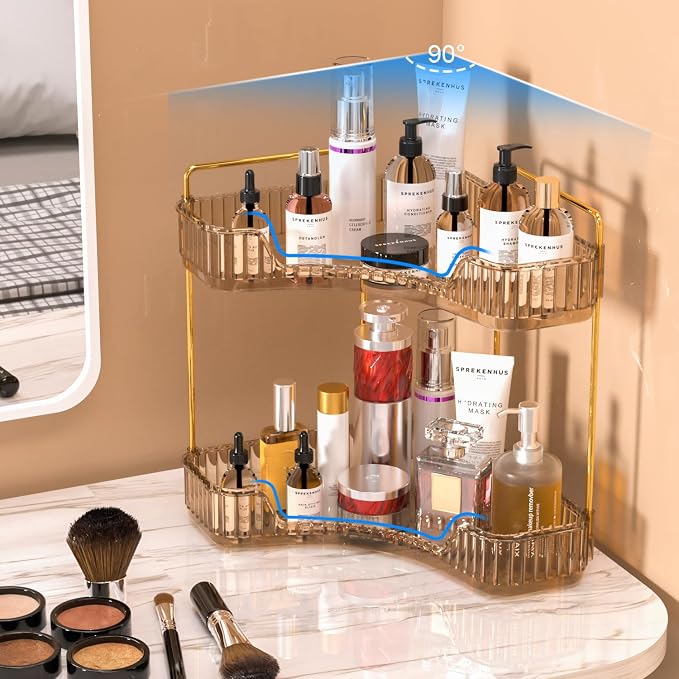 GTI 2 Tier Makeup Organizer, Large Capacity Bathroom Counter Organizer - Image 6
