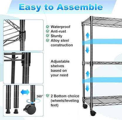 Whitmor 3 Tier Storage Shelves, Heavy Duty - Image 4