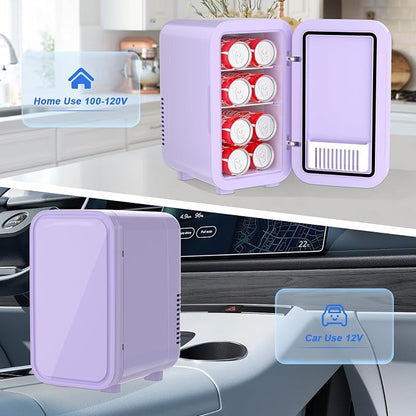 Mini Fridge, 6 Liter/8 Can 110V AC/DC Portable Thermoelectric Cooler - Image 5