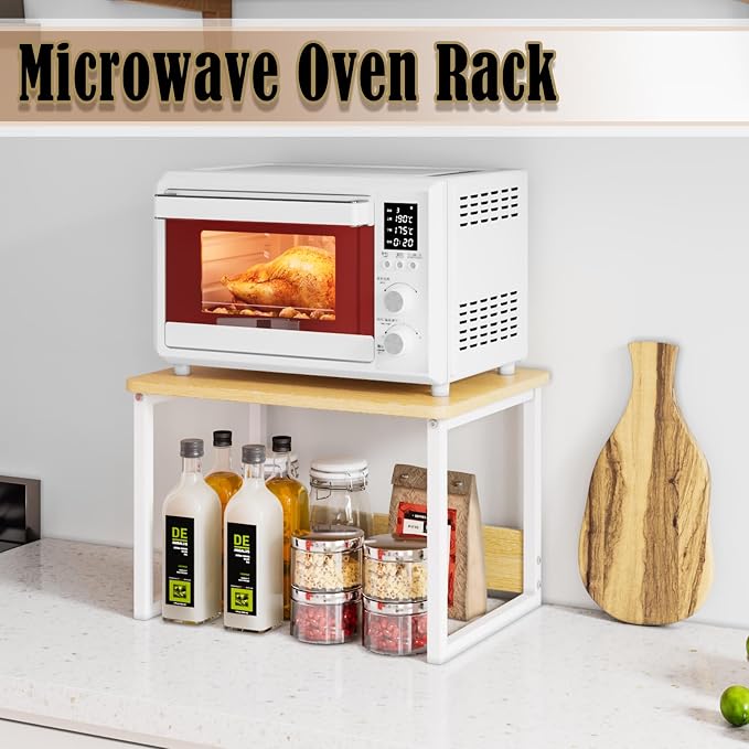 MARTY Countertop Organizer, 17.1"x12.4", Cabinet Organizer Microwave Stand | - Image 4