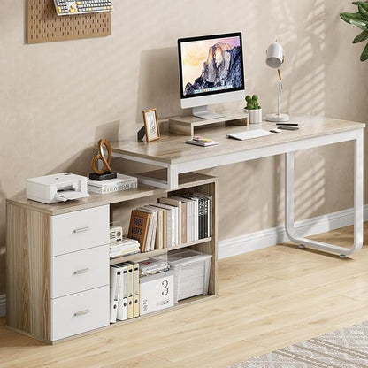 55 Inch Reversible L Shaped Computer Desk - Image 3