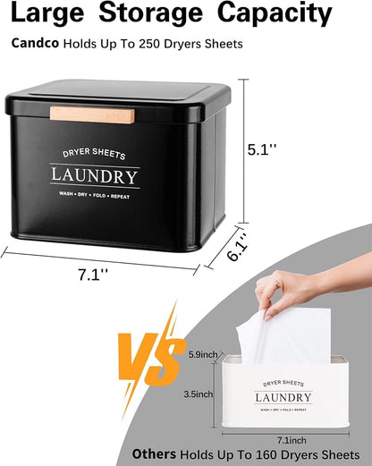 Dryer Sheet Holder with Hinged Lid - Image 2