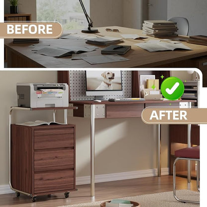 JOMEED 3 Drawer File Cabinet - Image 5