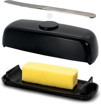 Butter Hub Butter Dish with Lid and Knife, Magnetic Butter Keeper, Easy Scoop by BUTTERHUB