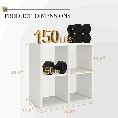 WannabeMyself【2026 Wooden Thick Frame】 4 Cube Storage Organizer - Image 2