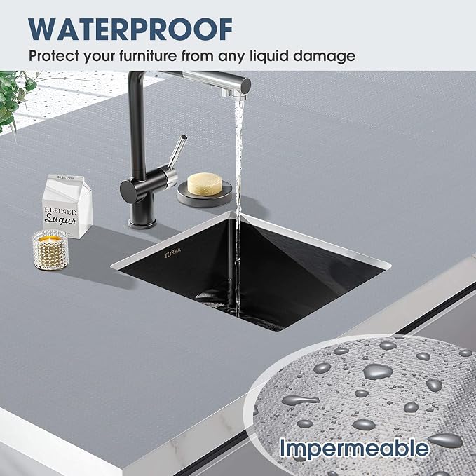 Drawer and Shelf Liner, Non-Slip Kitchen Cabinet Liners Non-Adhesive Thick - Image 5