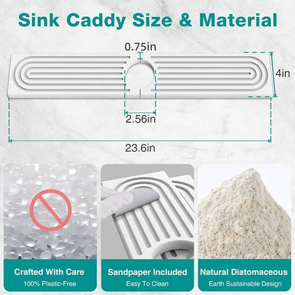 DK177 Diatomite Fast Drying Faucet Mat - Image 2