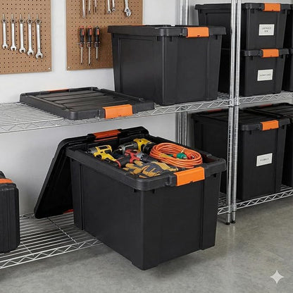 19 Gal Heavy Duty Plastic Storage Bins - Image 9