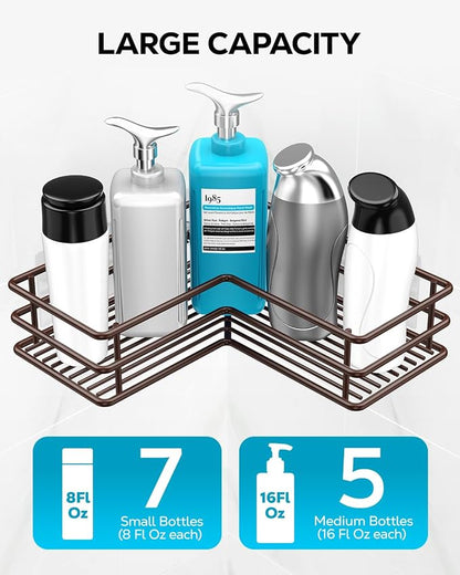 Nieifi Adhesive Corner Shower Caddy Shelf Basket Rack - Image 4