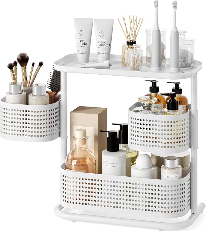 KINGRACK 3-Tier Rotating Bathroom Organizer, Countertop Vanity Tray, Spice Rack by KINGRACK