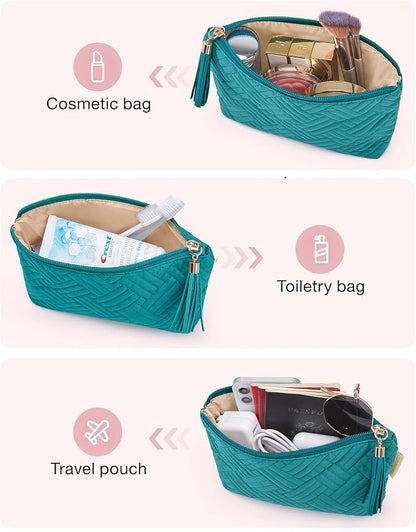 BAGSMART Small Makeup Bag, Elegant Cosmetic Pouch - Image 4