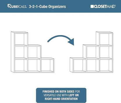 ClosetMaid Cubeicals 3-2-1 Cube Storage Shelf Organizer Bookshelf - Image 5