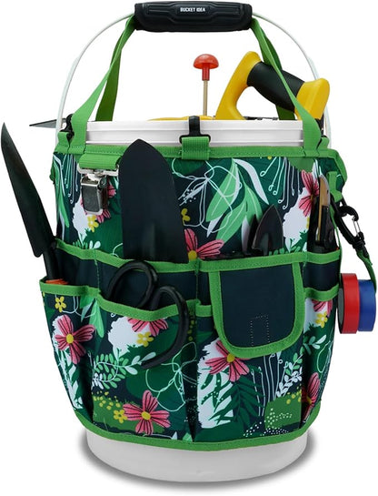 KUNN Bucket Tool Organizer 5 Gallon 18-Pocket Gardening Tool Bag by KUNNWORKGEAR