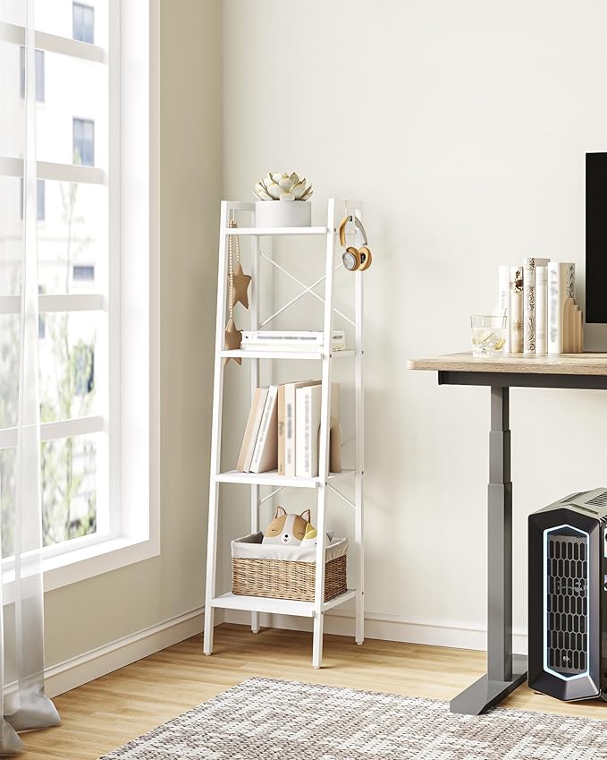 Hzuaneri Ladder Shelf, Freestanding Corner Storage Shelf | Bookcase - Image 8