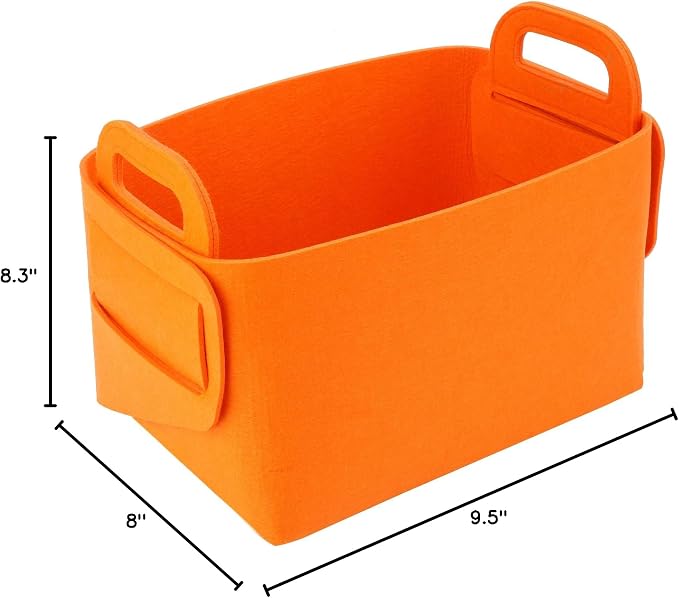 Minoisome Storage Basket Felt Storage Bin Collapsible& Convenient Box Organizer - Image 8