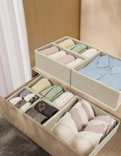Fordonral 12 Pack Drawer Organizer Clothes, Foldable Fabric Dresser Organizer - Image 6