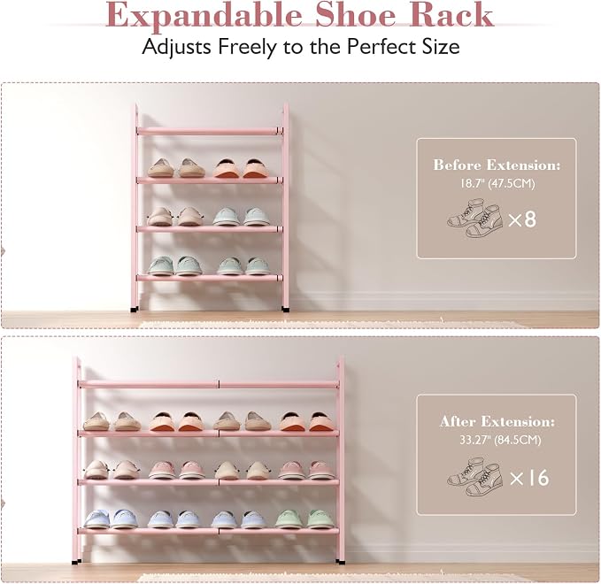 Bumusty 4-Tier Expandable Shoe Rack - Image 5