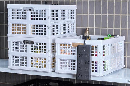 3-Pack Plastic Collapsible Storage Crates-30L, Foldable Plastic Crates - Image 5