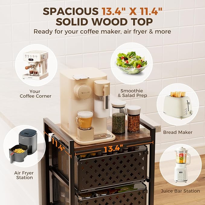 5 Tier Kitchen Storage Cart - Image 3