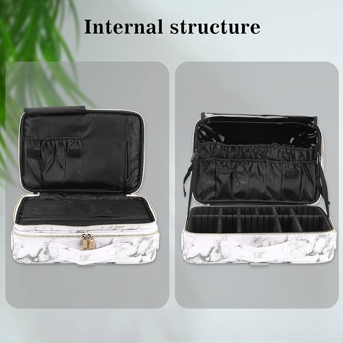 JOURMON Travel Makeup Train Case, Large Capacity Cosmetic Bags - Image 7