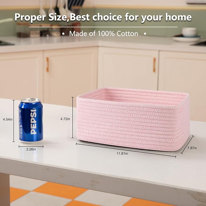 4 Pack Small Storage Shelf Baskets - Image 3