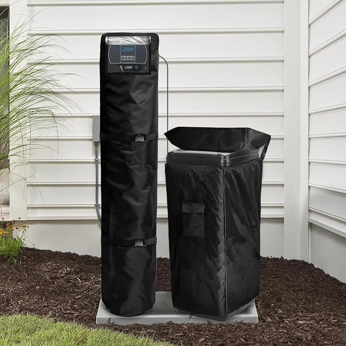 Bitubi 2Pcs Water Softener Cover, Outdoor Softener Tank/Filter Cover + Brine - Image 6