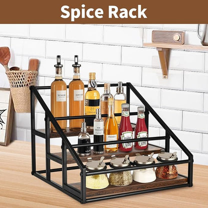 Coffee Syrup Rack Organizer, 3-Tier 12 Bottles Syrup Rack - Image 8