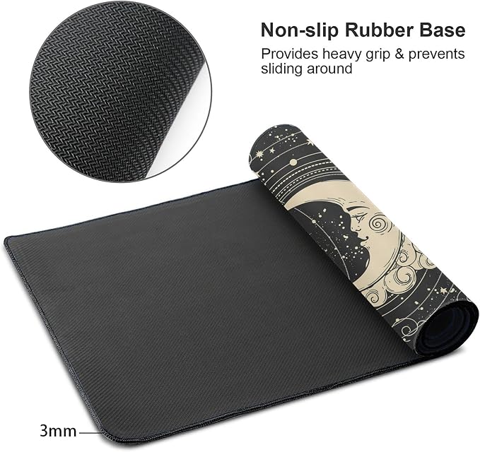 Desk Mat, Celestial Sun and Moon Extended Gaming Mouse Pad - Image 8