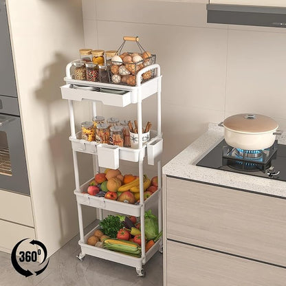 4 Tier Rolling Utility Cart - Image 4