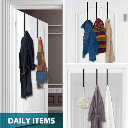 Over The Door Hooks 14”, 4 Pack Upgraded Widen Hanger Hook Fits 1-3/4” & - Image 7