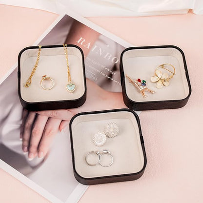 SANQIANWAN Set of 3 Small Stackable Jewelry Organizer Trays Mini Jewelry Drawer - Image 6