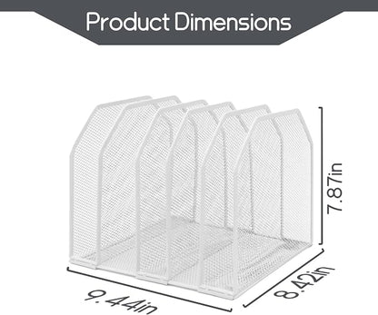 Adjustable Desk File Organizer, Detachable Office Folder Organizer, Compact - Image 4