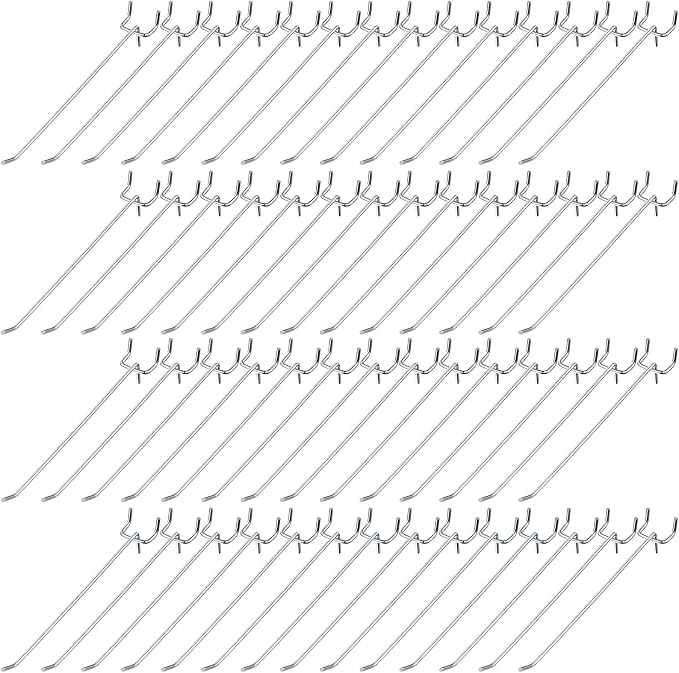 Funrous 100 Pack Peg Board Hooks Stainless Steel Pegboard Hooks Shelving by Funrous