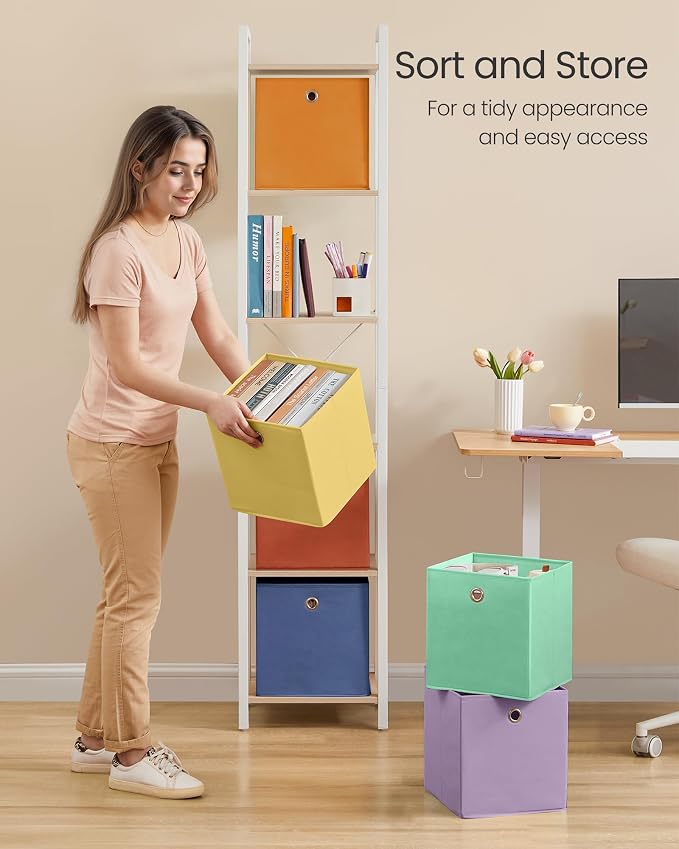 SONGMICS Storage Cubes, Rainbow Storage Bins, 10.2 x 10.2 x 11 Inches, - Image 5