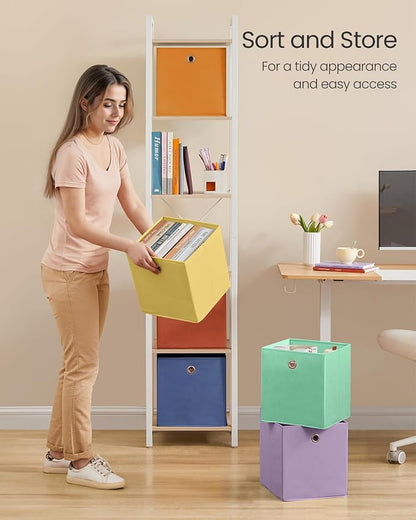 SONGMICS Storage Cubes, Rainbow Storage Bins, 10.2 x 10.2 x 11 Inches, - Image 5