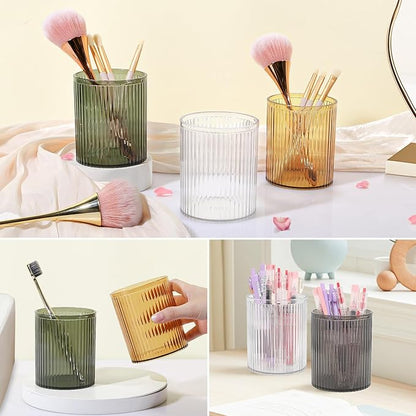 DASITON Makeup Brush Holder Organizer, Acrylic Makeup Brush Cup, Vintage - Image 5