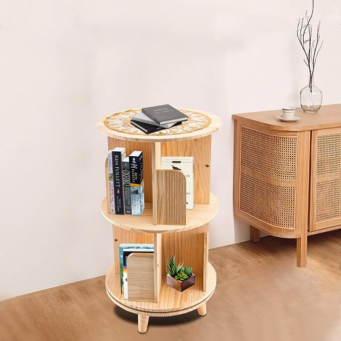 2 Tier Rotating Bookshelf - Image 5