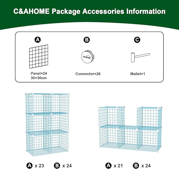 C&AHOME Wire Cube Storage, 6 - Image 7