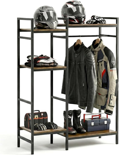 TONGMO Motorcycle Gear Rack, Heavy Duty Helmet Stand, Large Motorcycle Gear by TONGMO