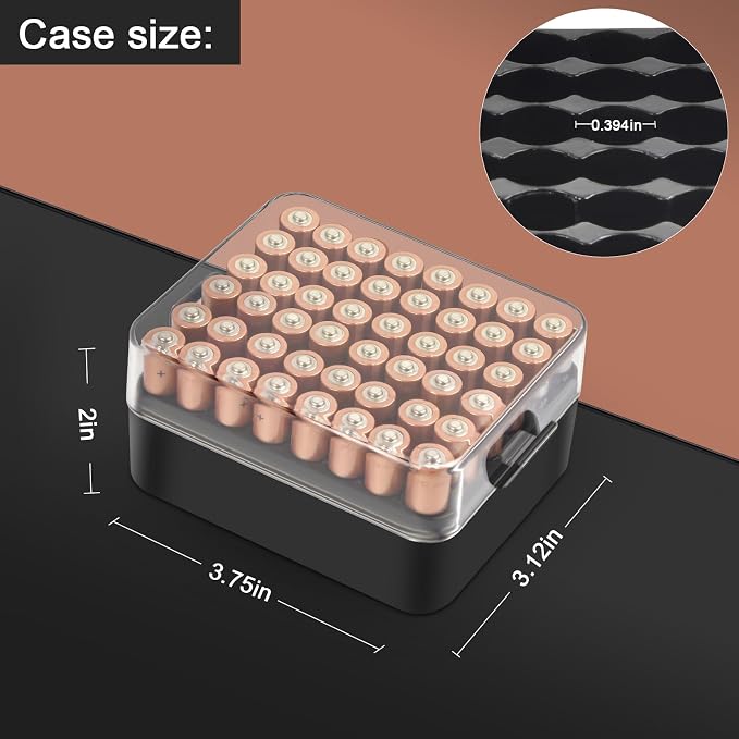 ALCYON Battery Organizer Storage Case, Battery Vault Box Container - Image 4