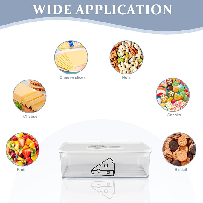 Cheese Container for Refrigerator, Cream Cheeses Storage Box, Cheese Keeper - Image 3