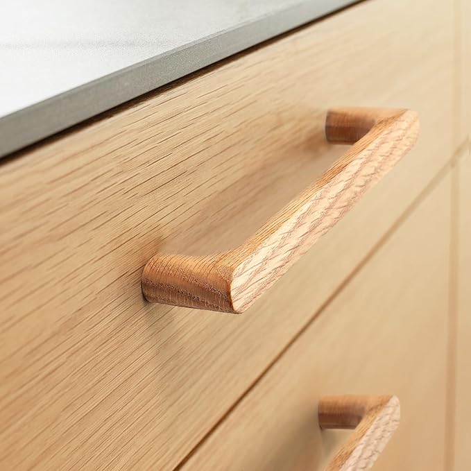 Walnut Round 5 in 10 pcs Wooden Drawer Pulls Handle pulls - Image 6