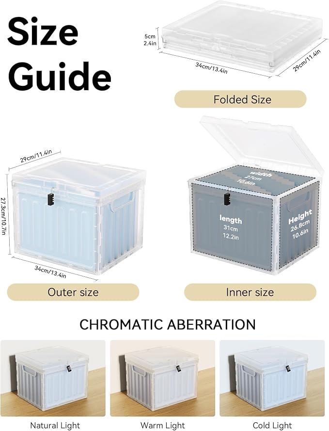Oterri Plastic File Box with Lid - Image 2