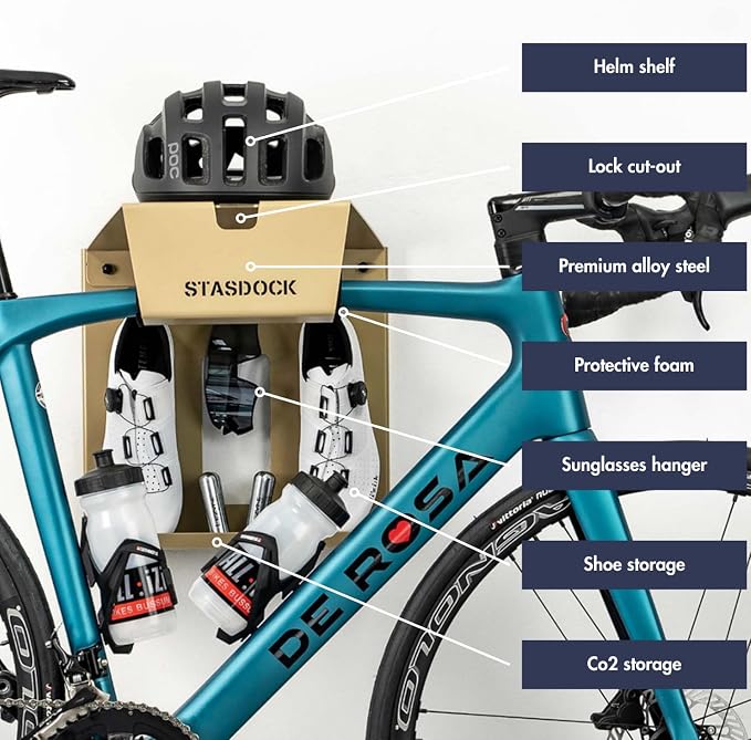 Stasdock Wall Bike Rack | Bike Storage Wall Mount System | - Image 3