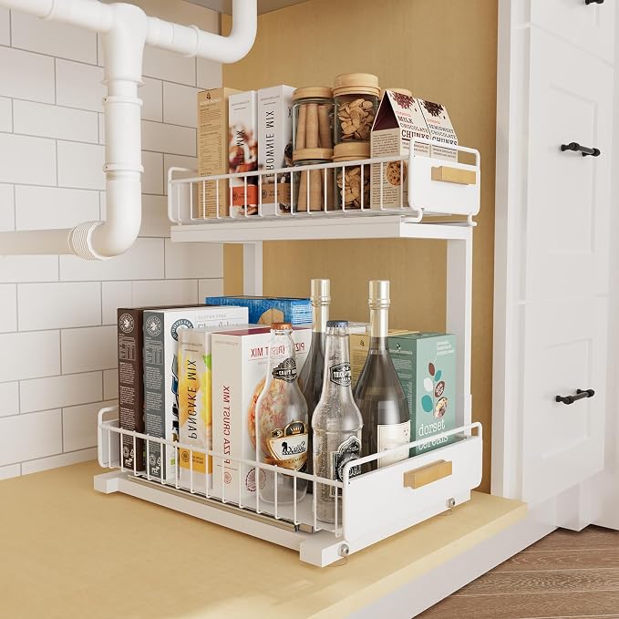 Under Sink Organizer 1 Pack Pull Out Cabinet Organizer by HOMEAILIE