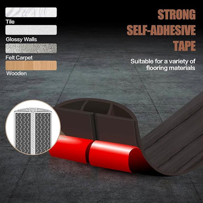 Floor Cord Cover Self Adhesive Cord Hider, 3.3FT Cable Management, Extension - Image 4