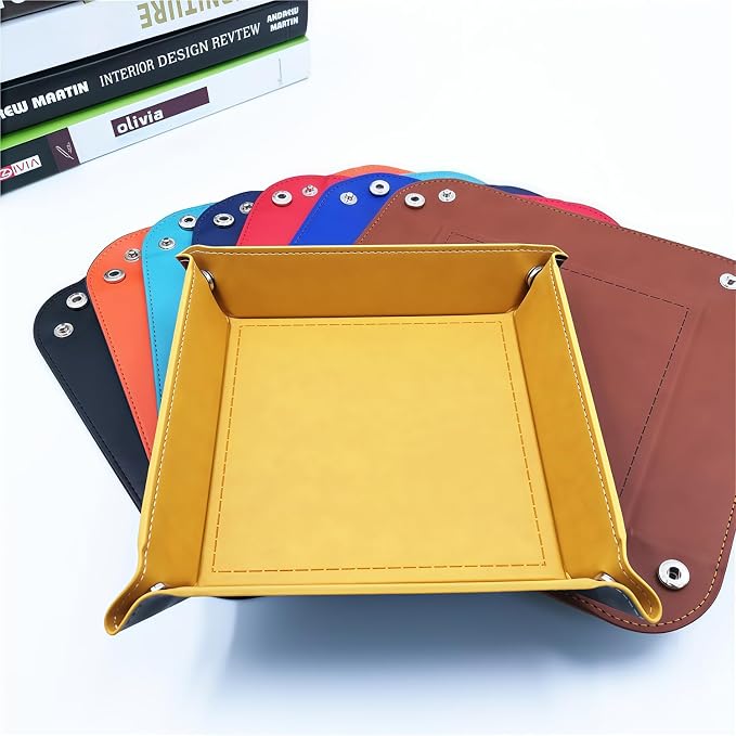 siduater Valet Tray Desktop Storage Organizer – Vegan Leather Catchall Tray - Image 6